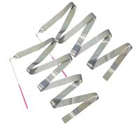 Original Cup Lot de 2 Rubans de Gymnastique Argentés | Ruban GRS Enfant 2 Mètres pour Danse, Gym, Entraînements au Sol, Compétition | Accessoires Cirque Enfant | Aerobik®