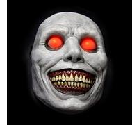 Original Cup Masque Halloween Red Eyes effrayant | Mask lumineux avec Leds rouges à la place des yeux | Qualité Premium en latex nature | Déguisement original pour Halloween et soirée déguisée