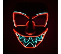 Original Cup | Masque Lumière LED Devil | Qualité Premium | Plastique Rigide | 3 Modes de Clignotements | Masque Néon | Halloween