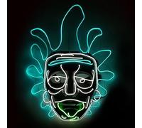 Original Cup | Masque Lumineux LED New Rick & Morty | Qualité Premium | Plastique Rigide | 3 Modes de Clignotements | Masque Néon | Halloween