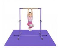 Original Cup Pack Gym Enfant Violet - Grand Tapis de Sol 200x140x1 cm + Barre de Gymnastique Ajustable 90-150 cm - Fitness, Yoga, Gym, Entraînement à Domicile - Antidérapant, Sécurisé - Aerobik