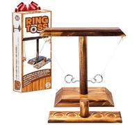 Original Cup Ring Toss® Game | Jeu d'Adresse en Bois | Qualité Premium | Lancer d'Anneaux Suspendus | Qui Sera Le/la Plus Rapide ? | Intérieur & Extérieur | Adultes | 100% Bois | 100% Fun | SparkL®