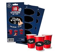 Original Cup - Set de 10 Autocollants personnalisables pour verres