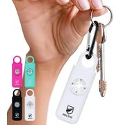 Original Defense Siren Alarme d'autodéfense - Porte-clés d'alarme 130 dB avec lumière stroboscopique LED pour femmes, enfants et personnes âgées - Recommandé par la police - (blanc, 1 pièce)