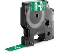 Dymo Ruban d'étiquetage Rhino 1805414 Vinyle 12 mm x 5,5 m Blanc sur vert