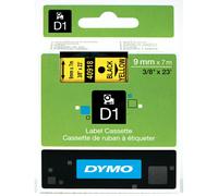 Dymo - Étiquettes autocollantes D1 authentiques 9 mm x 7 m, noir sur jaune, pour LabelManager