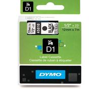 Dymo 45010 (S0720500) - (12 mm) - Noir sur transparent - Ruban