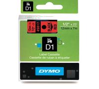 Dymo 45017 (S0720570) - (12 mm) - Noir sur rouge - Ruban