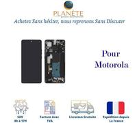 Motorola Bloc complet écran G84 5G – Écran LCD, vitre tactile et châssis Relife Noir