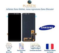 Original Ecran LCD Complet Noir Sans Châssis Pour Samsung Galaxy A8+ 2018 (A730F