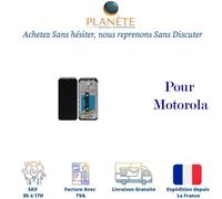 Original Ecran LCD et Vitre Tactile Avec Chassis Noir pour Motorola Moto E7