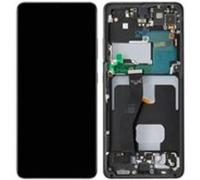 Original Ecran LCD et Vitre Tactile Phantom Black Avec châssis pour Galaxy S21 Ultra 5G G998 GH82-26035A GH82-26036A Black
