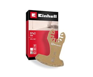 Original Einhell couteau segmenté en métal dur 57 mm (forme segmentée, saupoudrage de métal dur, fonction de changement rapide Open Back, convient pour les multitools)