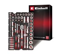 Original Einhell E-Case Insert Douilles et Cliquets 60 pcs (Cliquets Réversibles, Douilles Bougies, Douilles 6 Pans, Douilles Profil E, Accessoires Zones Exiguës, Système E-Case)