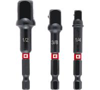 Einhell Jeu d'adaptateurs Impact 134215 – 1/4, 3/8, 1/2 – 135 mm – Acier chrome-vanadium