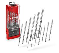 Original Einhell Jeu de 13 forets à métaux HSS-G (acier HSS 4241, poli miroir, pointe Split-Point 135°, hélice fraisée type N, queue ronde y compris cassette de rangement)