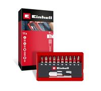 Original Einhell jeu d'embouts, 11 pièces (embouts 25 mm PH/PZ/T/H, acier S2 sablé, porte-embouts à changement rapide E 6.3, cassette de poche avec fonction de mise en place)