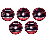 Original Einhell Kit de 5 disques de coupe 76 mm (accessoires pour meuleuses d’angle, Ø 76 mm, alésage 10 mm, pour toutes les meuleuses d’angle compatibles, 5 disques de coupe fins inclus)