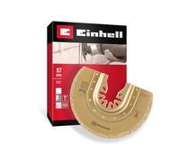 Original Einhell lame de scie demi-ronde en métal dur 87 mm (forme demi-ronde, saupoudrage de métal dur, fonction de changement rapide Open Back, convient pour les outils multifonctions)