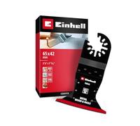 Original Einhell lame de scie plongeante en bi-métal pour métal et bois (largeur 65 mm, profondeur 42 mm, finition PTFE, bord courbé, changement rapide)