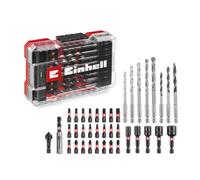 Original Einhell M-CASE Set de 39 accessoires résistants aux chocs (embouts de 25 mm, forets à métaux, forets à bois, forets à pierre, porte-embouts de 60 mm, clé à douille, fraise à chanfreiner)
