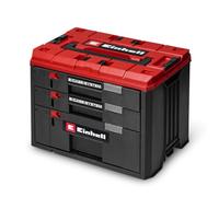 Original Einhell mallette à tiroirs E-Case (gamme Einhell E-Case, 41,5 x 25 x 28 cm, charge utile max. 60 kg, 2 tiroirs de 5,5 cm de haut, 1 tiroir de 12,5 cm de haut, poignée)
