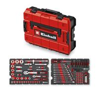 Original Einhell Mallette Outils Mécanique E-Case 201 pcs (Polyvalente, Embouts, Douilles, Cliquets, Clés, Système E Case)