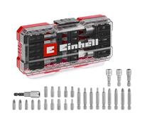 Original Einhell S-Case Bit-Set 28 pcs. (15x 25 mm embouts, 9x 50 mm embouts, 3x douilles, porte-embouts à changement rapide)