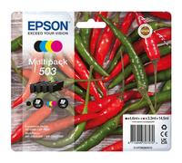 Epson 503 Multipack - Pack de 4 - noir, jaune, cyan, magenta - original - emballage coque avec alarme radioélectrique/ acoustique - cartouche d'encre - pour Expression Home XP-5200, XP-5205;...