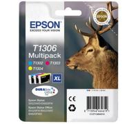 Epson Stag Multipack "Cerf" (T1306) - Encre DURABrite Ultra C, M, J (XL)