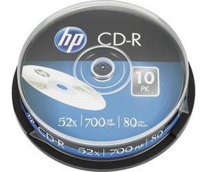 ORIGINAL HP Accessoires informatiques CRE00019 CD-R 80Min/700MB/52x Cakebox (10 Disc)