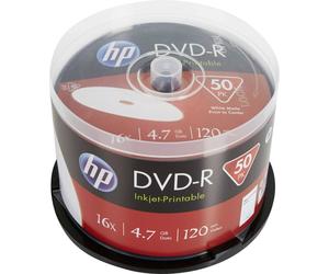 ORIGINAL HP Accessoires informatiques DME00025WIP DVD-R 4.7GB/120Min/16x Cakebox (50 Disc)