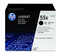 Toner HP 55X (CE255XD) noir haute capacité 2x - Multipack