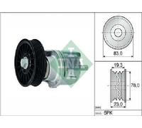 Tendeur de courroie, courroie trapézoïdale à nervures INA 534 0185 10