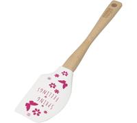 Original Kaiser 2300661582 100% silicone, manche en bois, résistant à la chaleur, grattoir en silicone, blanc