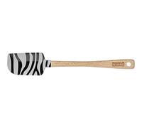 Original Kaiser Go Wild Spatule à pâtes Dough Scraper 23 x 4 cm, 100% silicone, manche en bois, résistant à la chaleur, grattoir en silicone, motif zèbre