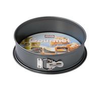 ORIGINAL KAISER Gourmet Moule à charnière rond avec fond plat 24 cm Anti-fuite Anti-adhésif Résistant à la chaleur jusqu'à 230 °C Gris