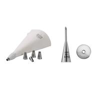 ORIGINAL KAISER | Kit de démarrage de poche à douille de 8 pièces avec douille de 4 mm | acier inoxydable | 6 douilles différentes | réutilisables | idéal pour garnir et remplir des pâtisseries
