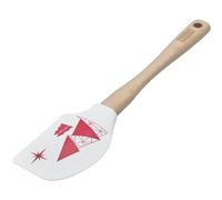 Original Kaiser Spatule de Noël 100% silicone avec manche en bois, résistant à la chaleur, grattoir en silicone, spatule de Noël, blanc