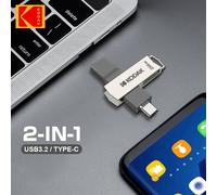 Original KODAK Double Nip Type C & USB clé USB 64GB 128GB 32GB clé haute vitesse mémoire métal bâton pour Smartphone ordinateur portable Type C usb