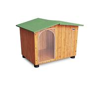 ORIGINAL LEGNO Achetez à l'usine Niche en Bois pour Chiens d'Extérieur Renforcée Cadeau Rideau Fabriqué en Italie Modèle Oasi Taille D - Berger Allemand 102x80xH80