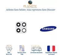 Original Lentille Blanc pour Samsung Galaxy M32 M325 GH64-08458C