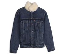 Original Levi's Sherpa Ex-Boyfriend Trucker Jacket Femme - Bleu Foncé XS
