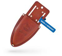 Original LÖWE Étui en cuir de qualité supérieure - 9809 - Marron - Pour sécateur de jardin avec clip ceinture pour le rangement sur la ceinture ou la poche - Fabriqué en Allemagne - Cuir
