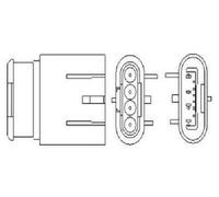 Original MAGNETI MARELLI Sonde Lambda 466016355154 Pour Alfa Romeo Fiat Ford