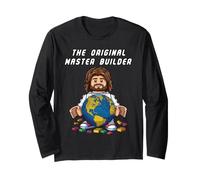 Original Master Builder Funny Jesus Christian Faith Manche Longue