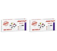 Original Meto Rouleaux encreurs pour étiqueteuse Arrow M, réf. 9505908 (2 lignes, 16 caractères pour étiquettes de 22 x 16 mm), 5 unités, noir (Lot de 2)