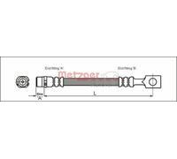 Original METZGER Tuyau De Frein 4112818 Pour Opel
