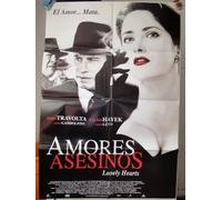 Original Mexican Movie Poster Lonely Hearts Amores Asesinos John Travolta Salma Hayek Jared Leto