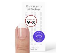 Original Miss Sophie Gel UV Stickers pour ongles I 20 bandes de vernis avec un dégradé French Tips I Pour les mains et des pieds I Tiennent sur les ongles naturels, sur de l'acrylique et du gel